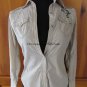 GAP Snap Button Corduroy Jacket Coat - Womens Size: 0 - Beige/ Embroidered
