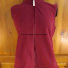 WOOLRICH Fleece Zip Up Sleeveless Sweater - Womens Size: Medium - Ruby Red