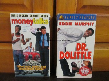 Money Talks, Dr. Dolittle - VHS Lot of 2 - Eddie Murphy Chris Tucker Comedy