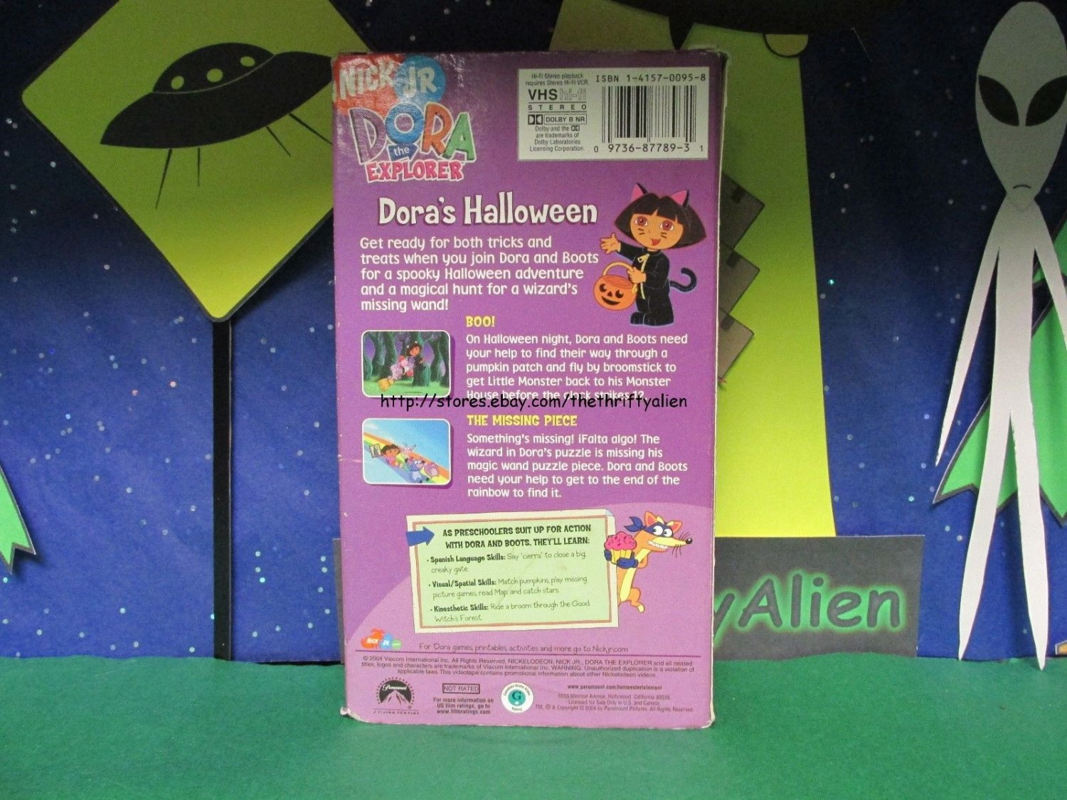 Nick Jr. Dora the Explorer Dora's Halloween VHS Tape 2004