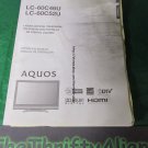 Sharp Aquos LC-60C46U, LC-60C52U Operation Owners Instruction Manual