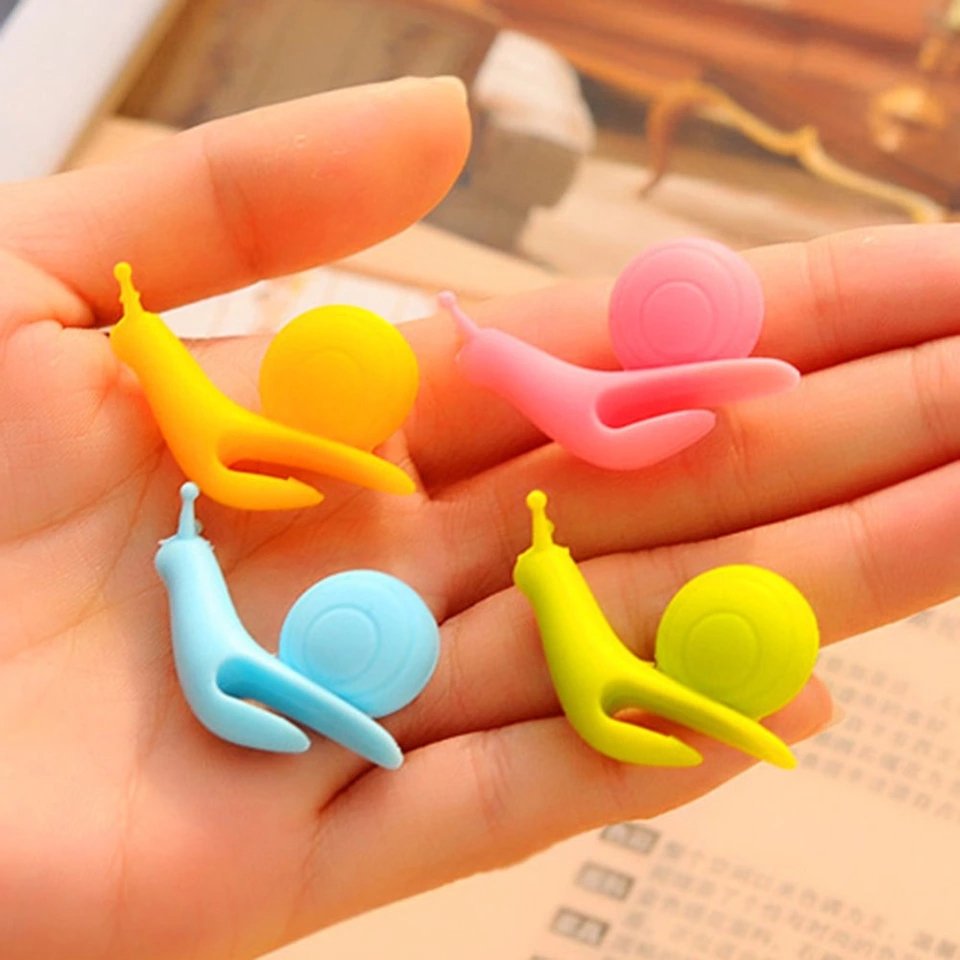 Adorable Colorful Snail Tea Bag Holder Set of 5