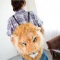 Large Lion Head Plush Backpack Unisex