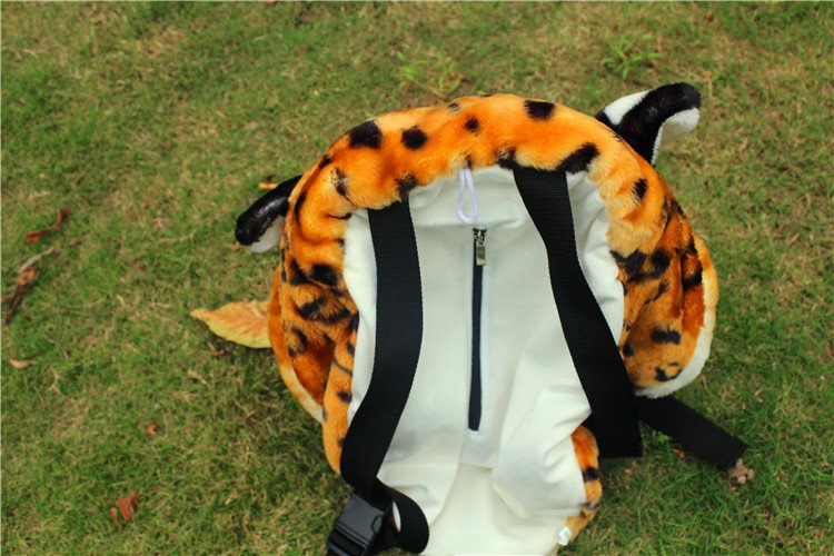 plush leopard bag