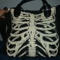 Skeleton Rib Cage Black & White Gothic Handbag