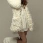 Fuzzy Cream or Black Colored Coat with Adorable Cat/Bear Ears
