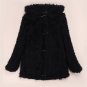 Fuzzy Cream or Black Colored Coat with Adorable Cat/Bear Ears