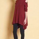 Mock Neck Cold Shoulder Tunic