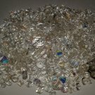 Lot of Hundreds of Vintage Crystal Beads 4-16mm Faceted Bicones Rounds Sparkly!