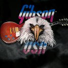 VINTAGE BLACK SATIN PROMO JACKET FROM GIBSON GUITARS USA MEN'S SIZE XL