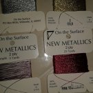 Lot of 29 Mettalic Polyester 2 ply Yarn Sample Cards 5-25 Yards Each Stitchwork