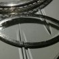 10 WEBSTER COASTERS Sterling Rim Etched Crystal Star 3 1/8" VINTAGE BARWEAR