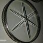 10 WEBSTER COASTERS Sterling Rim Etched Crystal Star 3 1/8" VINTAGE BARWEAR
