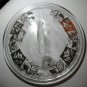 Vintage Pyrex? Fireking? Casserole Dish w Clear Glass w Gold Flowers FANCY