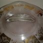 Vintage Pyrex? Fireking? Casserole Dish w Clear Glass w Gold Flowers FANCY
