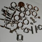 Tibetan Silver Round Square Heart Toggle Clasps Findings Beads + Pendant Hangers