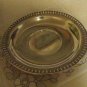 VINTAGE WILCOX I.S. BRANDON HALL QUADRUPLE SILVERPLATE CANDY DISH W/SAUCER 2 Pcs