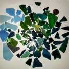 97 Medium/Large size New Blue Mix Broken Tempered Glass Mosaic For Art