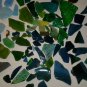 97 Medium/Large size New Blue Mix Broken Tempered Glass Mosaic For Art