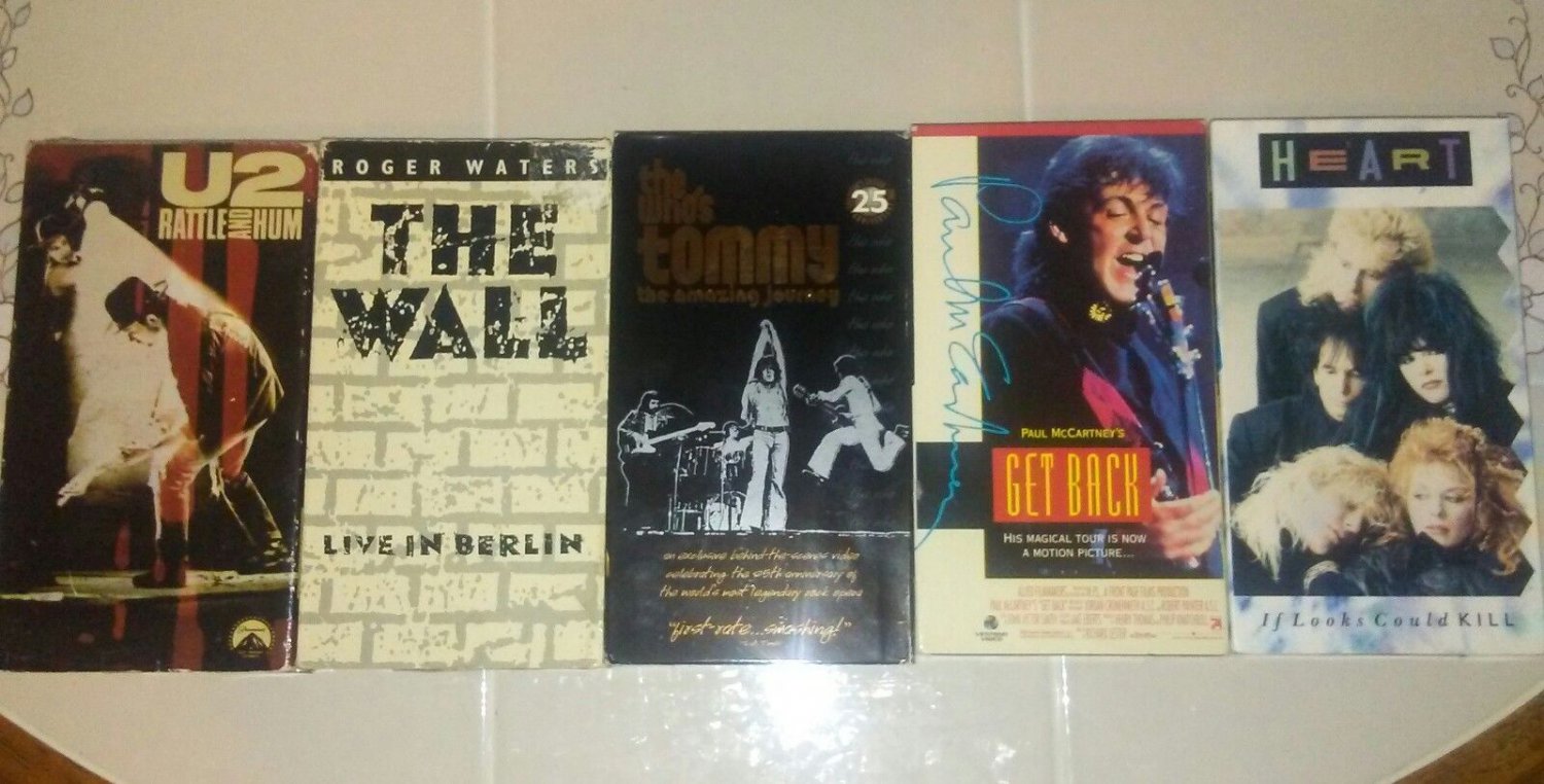 COOL MUSIC VHS TAPES!! Rock out!!!