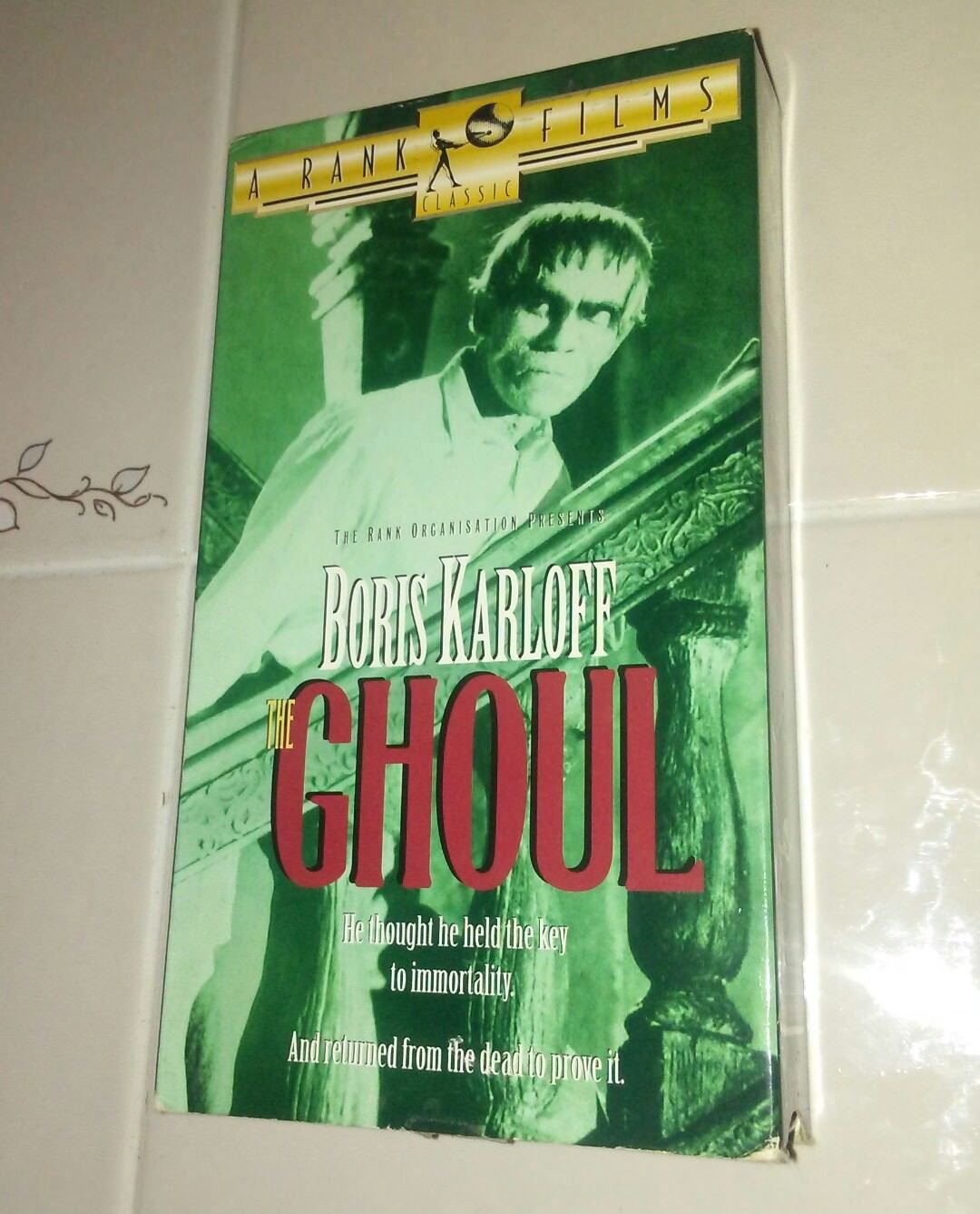 "THE GHOUL" VHS  BORIS KARLOFF CLASSIC! Hard to find!