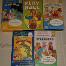 5 Berenstain Bears VHS Play Ball, In the Dark, Missing Dinosaur Bone Strangers