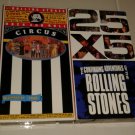 Lot of two Rolling Stones VHS: Rock and Roll Circus and 25 x 5 Look New