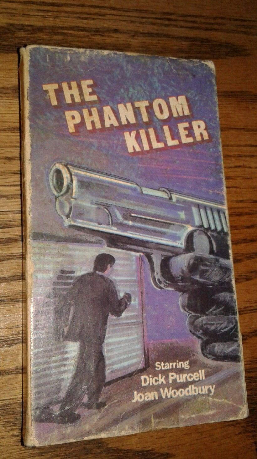 THE PHANTOM KILLER VHS Rental Plays Great Video Specials Box Vintage