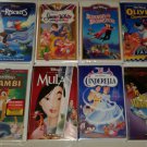 Lot of Walt Disney eight Masterpiece Collection VHS tapes. Cinderella Alice
