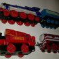 6 Genuine Thomas the Train Cars Percy Toby Edward Blue Engine James Red Caitlin