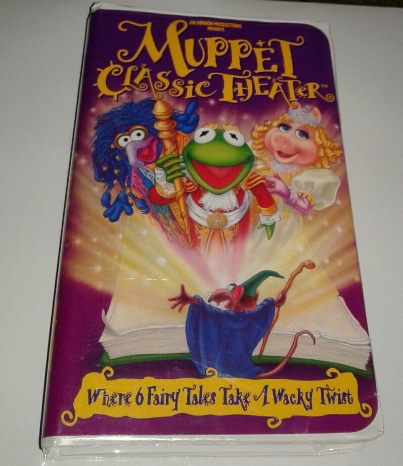 Muppet Classic Theater VHS 6 Fairy Tales Take a Wacky Twist + Disney Stickers
