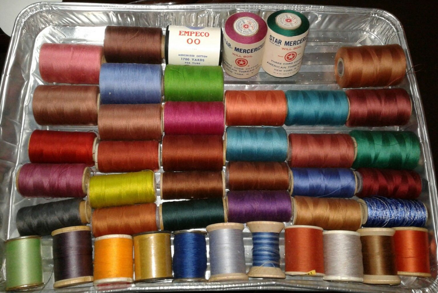 Thread Collection 45 Spools of Thread American Thread Star Mercerized