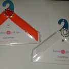 Set of 2 Pairs of Lindsay Phillips SwitchFlops Tina Orangy Red and Silver White