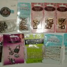 Quality Lot of 11 New Packages of Jewelry Findings Beads, Clasps, Chain Pendants