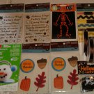12 Craft Stickers Ribbon Cord Halloween Thanksgiving Recollections Scrapbooking