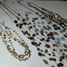 6 Necklaces Variety of Metal, Glass, Shell Wood and Colorful Acrylics Ready Wear