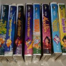 Lot of 8 Walt Disney Black Diamond VHS Tapes Fox Hound Lady Beauty Beast Dumbo