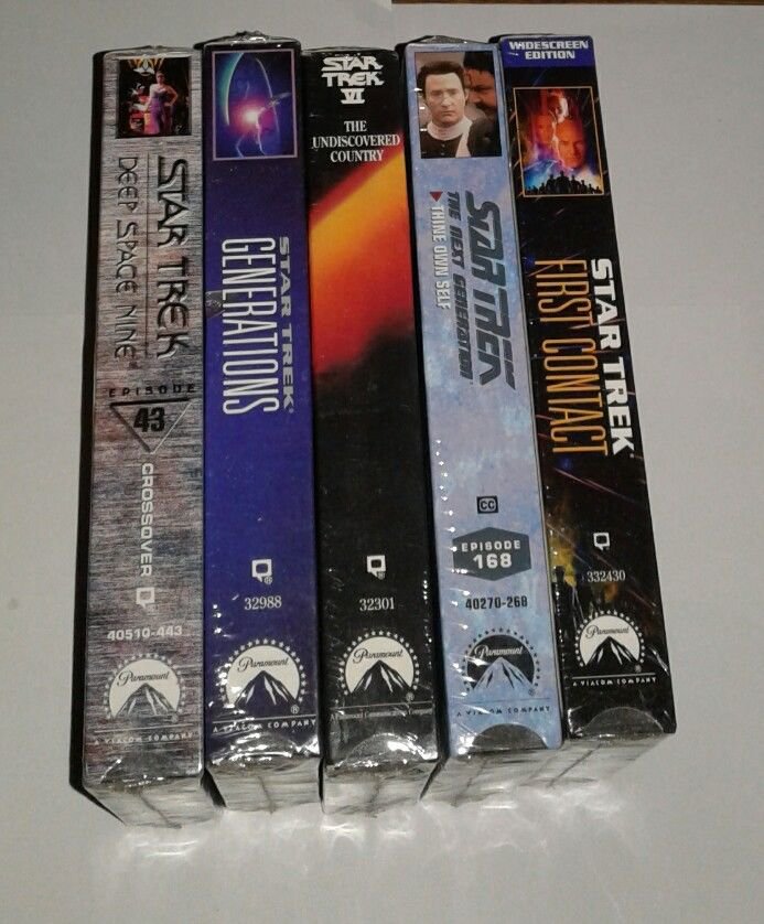 New Sealed 5 Star Trek VHS Tapes First Contact Deep Space Crossover Undiscovered