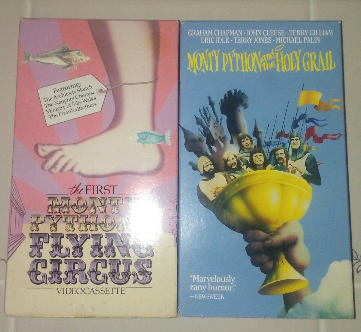 Monty Python's Flying Circus and The Holy Grail on VHS!! Excellent Condition!!