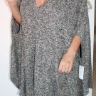 Splendid Hooded Poncho Cape Small gray black New with tags $158