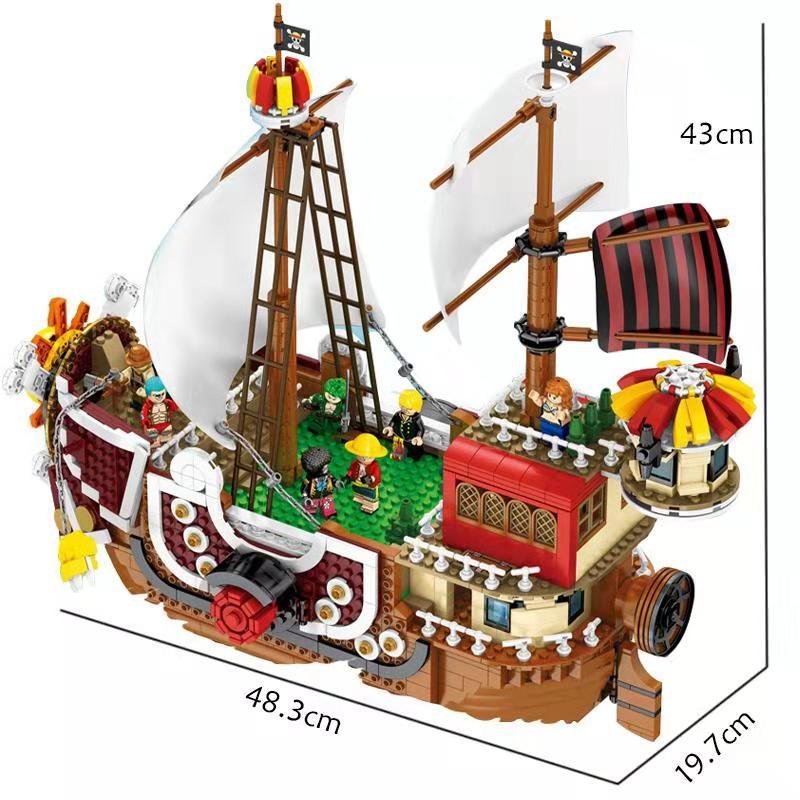 SY 3D2Y One Pieces Thousand Sunny Ship 2000 pcs Building Blocks Set