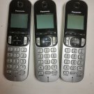 Lot of 3 Panasonic KX-TGCA21 Cordless Phone - For parts or repair - defective