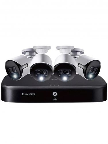 Lorex Wired 4K 8 Channel DVR System with 4 5MP Cameras, 2TB HDD, and Active D...