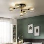 KCO Lighting 5-Light Mid-Century Modern Glass Globe Semi Flush Chandelier
