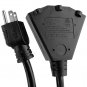 Stanley 30669 2ft 3out Power Black Pro Extension Cord *NEW WITH TAGS*