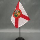 State of Florida Mini 4"x6" Desk Stick Flag, With Black Plastic Stand State of Florida Mini 4"x6" Desk Stick Flag, With Black Plastic Stand