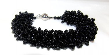 Black bracelet hand made