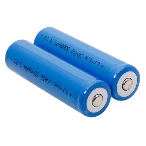 2pcs 18650 3 7v 4 2v 5000mah Li Ion Battery Dark Blue