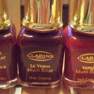 3 Clarins red vernis multi eclat.  217, 229, 227 new $54