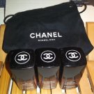 Set of 3 Different Vamp Le Vernis by Chanel. 18 VAMP, 18 ROUGE NOIR, ROUGE TRES NOIR (VERY VAMP)